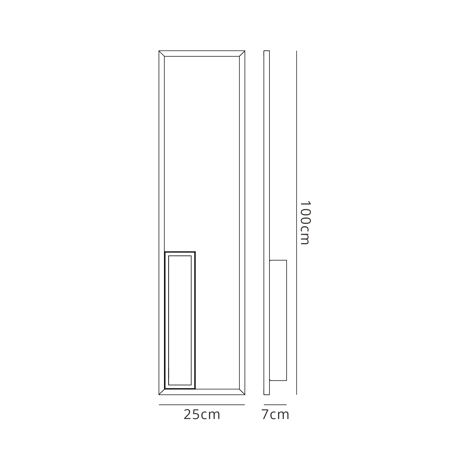M7663  Boutique Rectangle Wall Lamp DImmable 50W LED White
